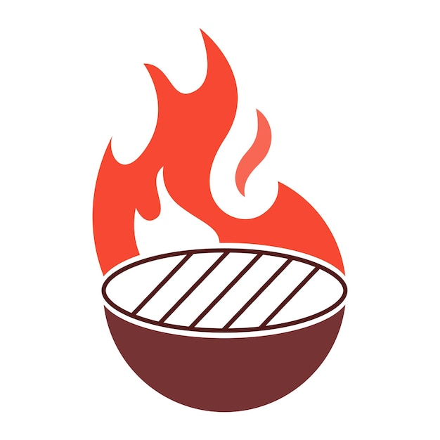 BBQ icon logo design