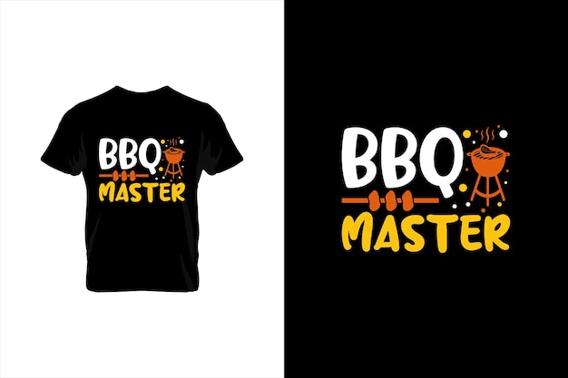 Дизайн футболки с векторной типографикой BBQ Master BBQ