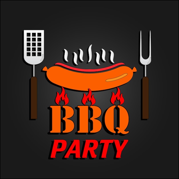 Bbq-ontwerpkaart. vector illustratie. eps-10.