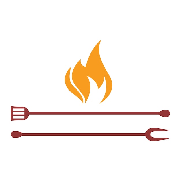 BBQ-pictogram logo ontwerp