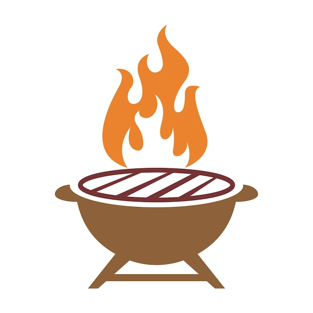 BBQ-pictogram logo ontwerp