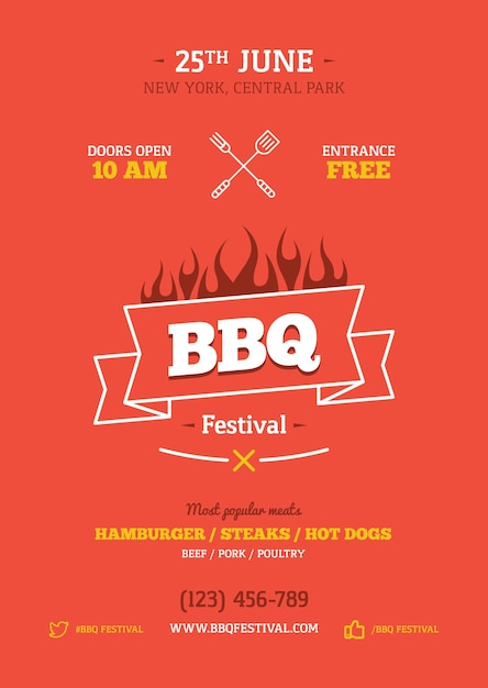 BBQ Poster Template