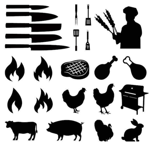 Vector bbq set