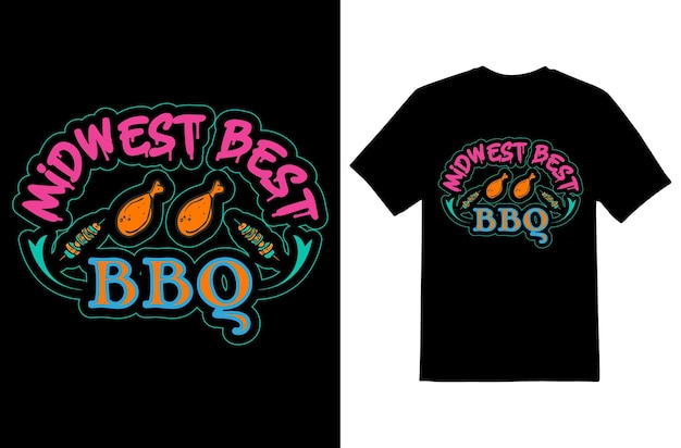 Vector bbq t shirt design premium file