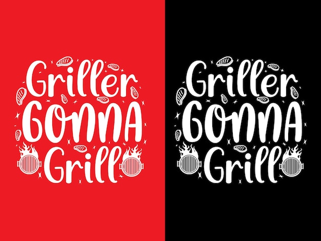 BBQ Typography t shirt design