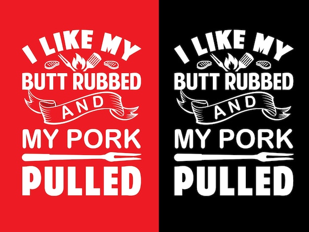 BBQ Typography t shirt design