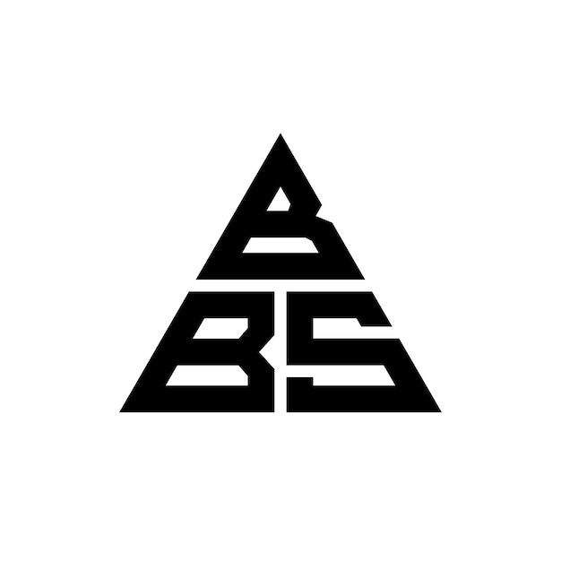 벡터 삼각형 모양의 bbs 삼각형 로고 디자인, 모노그램, 빨간색 삼각형 터 로고 템플릿, 간단한 우아하고 고급스러운 로고