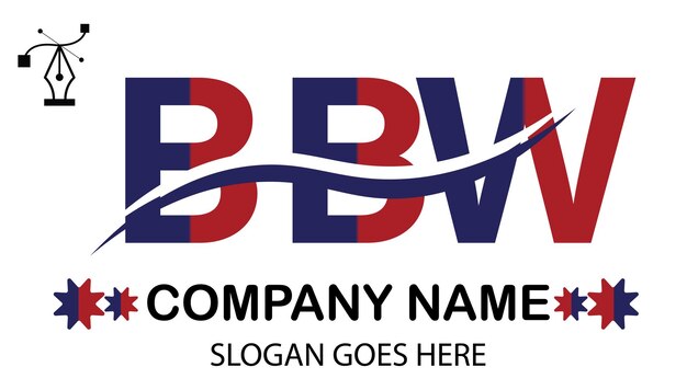 Vector bbw letter logo