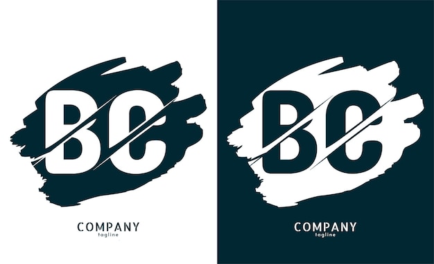 BC 文字ロゴのベクトルデザインのテンプレート