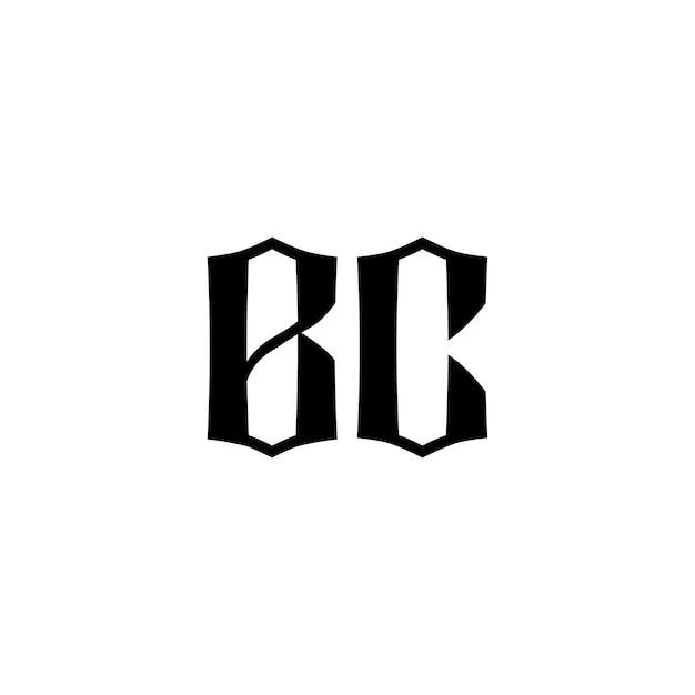 Vector bc monogram logo ontwerp letter tekst naam symbool monochrome logotype alfabet karakter eenvoudig logo