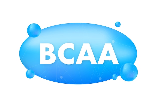 Bcaa 분지 사슬 아미노산 캡슐 Bcaa 보충제 스포츠 영양 벡터 스톡 일러스트레이션