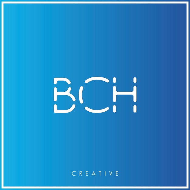 Vector bch creative vector latter logo design minimal latter logo premium vector illustration monogram