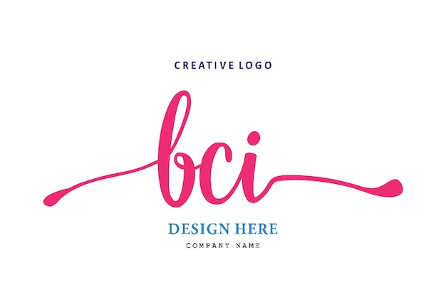 BCI lettering logo is simple easy to understand and authoritative