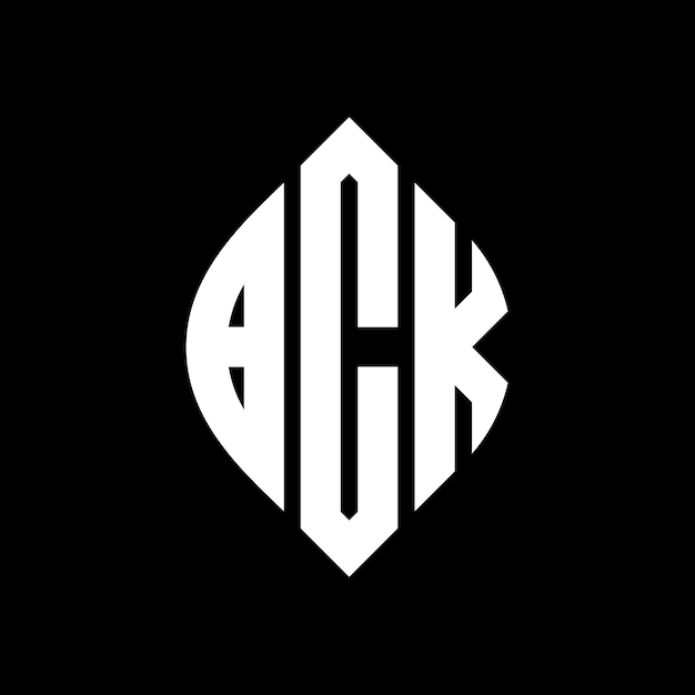 BCK cirkel letter logo ontwerp met cirkel en ellips vorm BCK ellips letters met typografische stijl De drie initialen vormen een cirkel logo BCK cirkel embleem Abstract Monogram Letter Mark Vector
