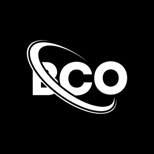 ベクトル ロゴ bco 文字 bco 字母 ロゴデザイン イニシャル bco ロゴ 円と大文字のモノグラムロゴ bco テクノロジービジネスと不動産ブランドのタイポグラフィー