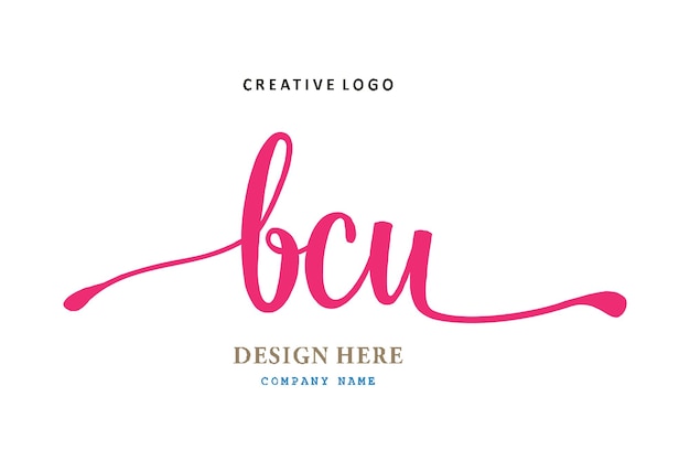 BCU lettering logo is simple easy to understand and authoritative