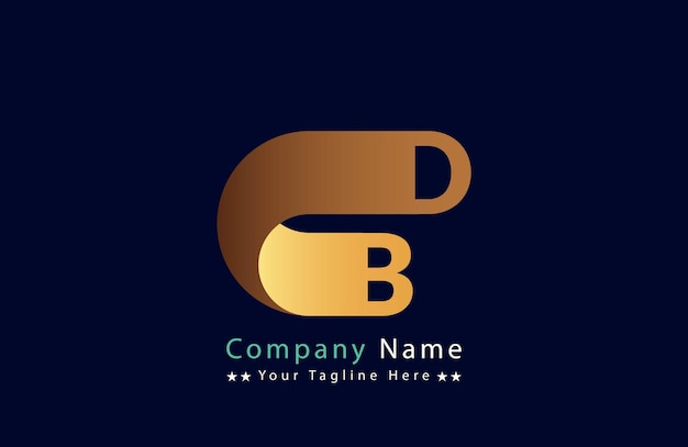 Bd letter logo design vector template