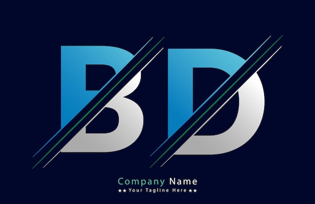 Вектор Векторный шаблон дизайна букв логотипа bd