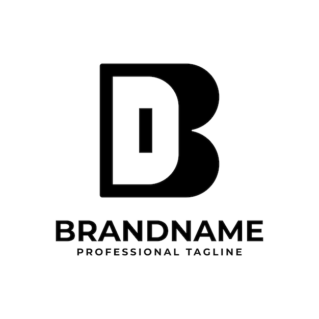 BD Letters Monogram Logo geschikt voor alle bedrijven met de initialen DB of BD