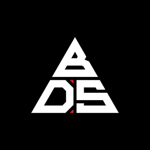 BDS driehoek letter logo ontwerp met driehoek vorm BDS driehook logo ontwerp monogram BDS driehoeken vector logo sjabloon met rode kleur BDS driehoeks logo eenvoudig elegant en luxueus logo