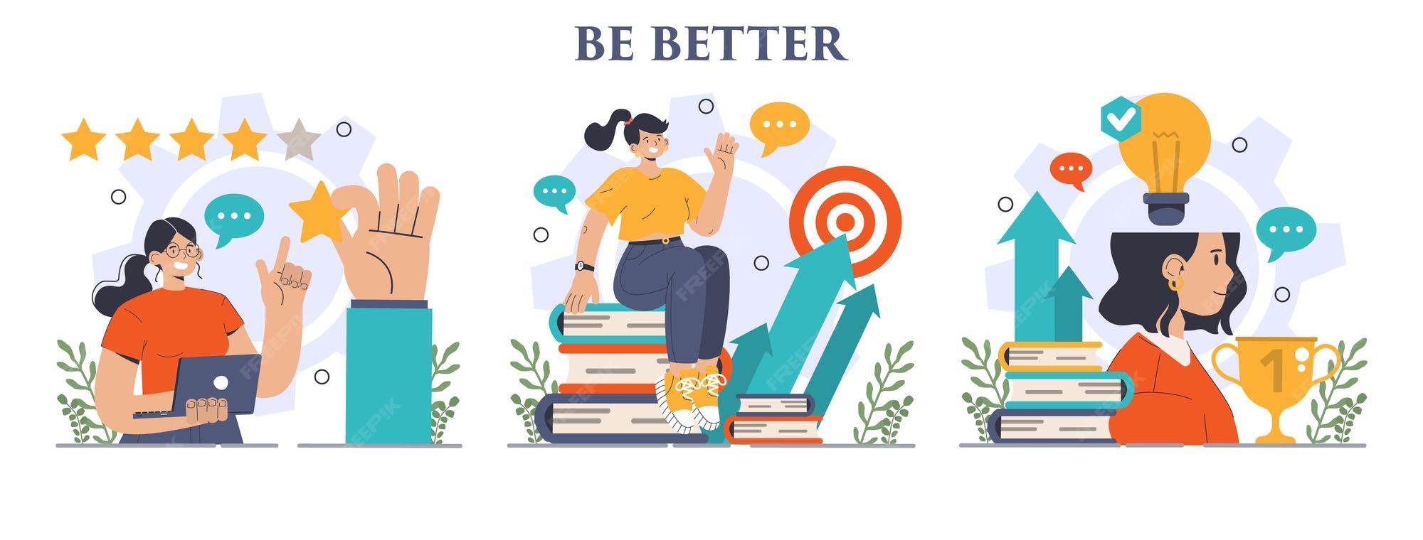 Premium Vector Be Better Concept Set Improvement And Development Idea premium-vector-be-better-concept-set-improvement-and-development-idea