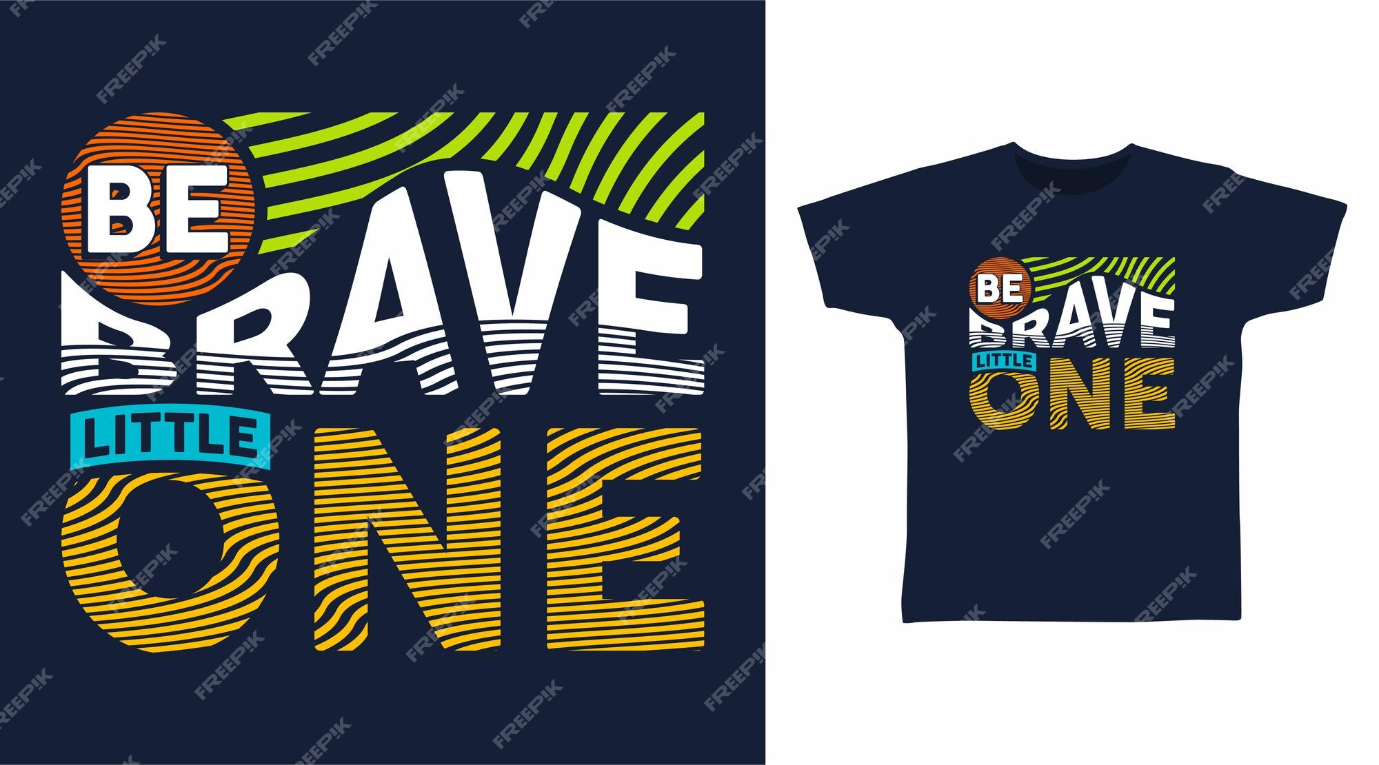 premium-vector-be-brave-little-one-typography-t-shirt-design