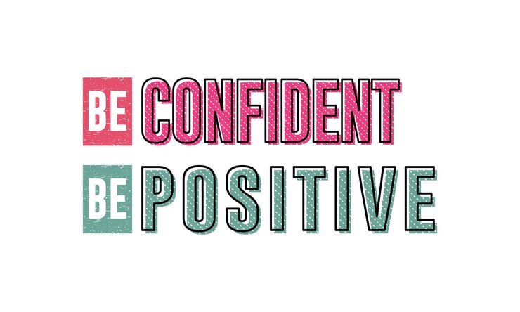 Vector be confident typography tshirt design