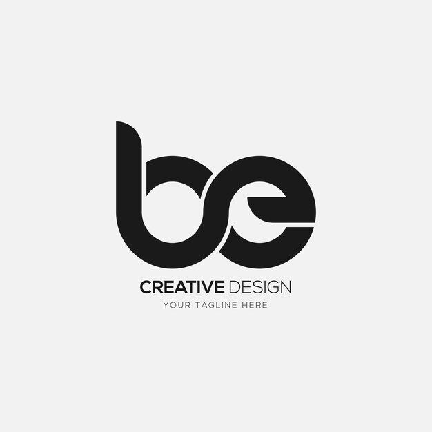 Vector be or eb creative abstract logo