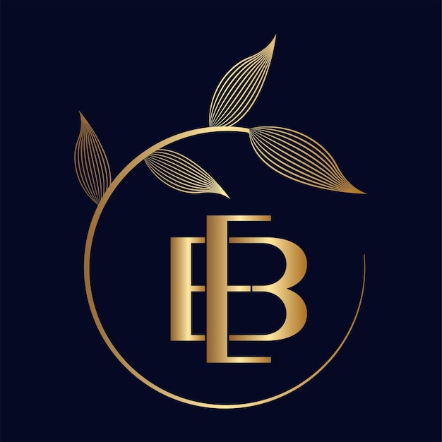 Be or eb luxury leaf logo