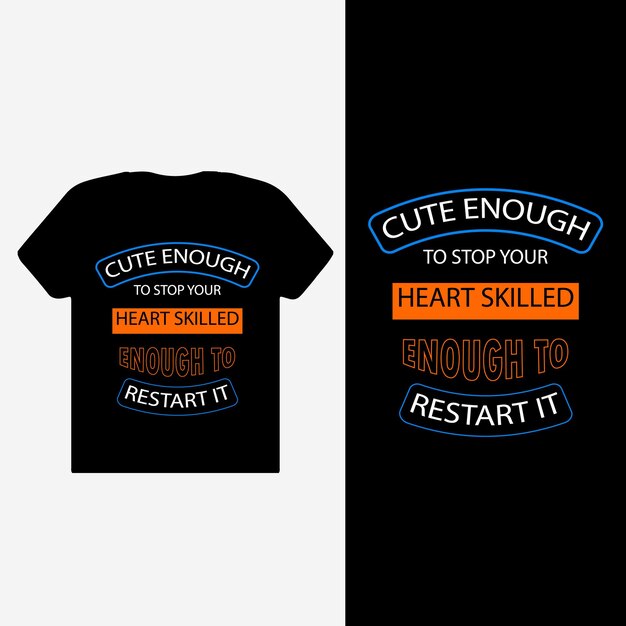 現代の幾何学 タイポグラフィー 文字 引用 黒いTシャツデザイン