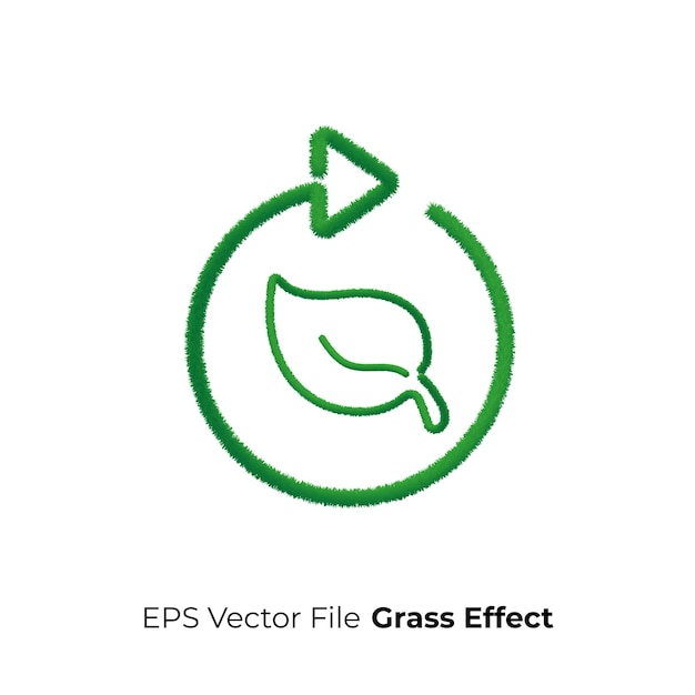 Be Green symbol eps vector grass effect