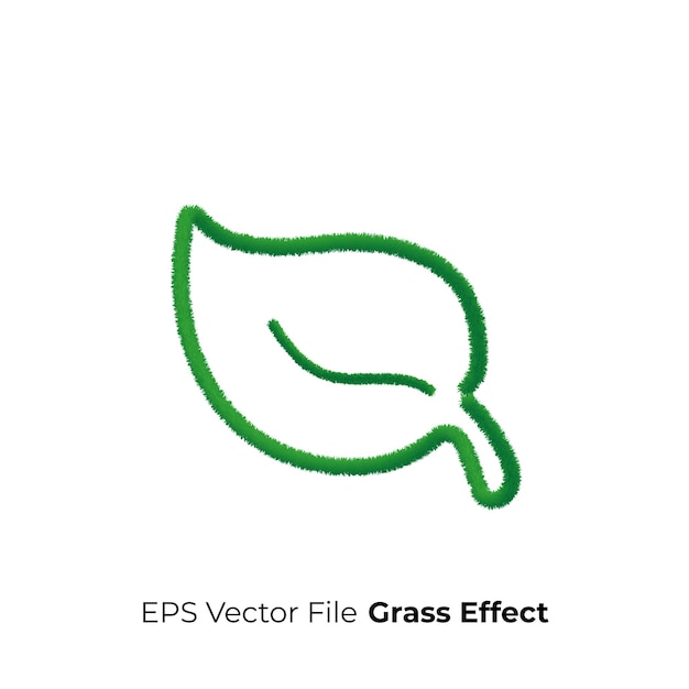 Be green symbol vector grass effect