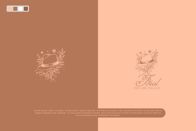 Be happy hand drawn minimal classical logo design template