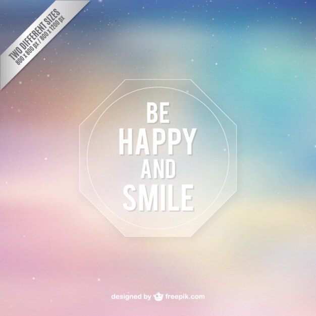 Vector be happy and smile background