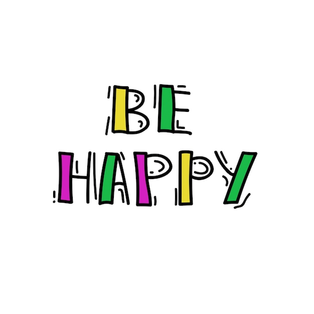 Be happy text