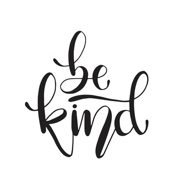 Premium Vector | Be kind, hand lettering. motivational quote