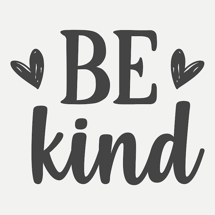 Vector be kind typography