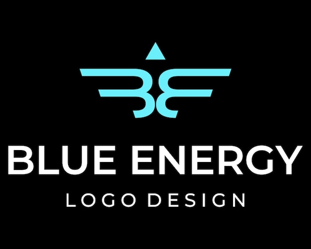 BE letter monogram, power energy company logo design.