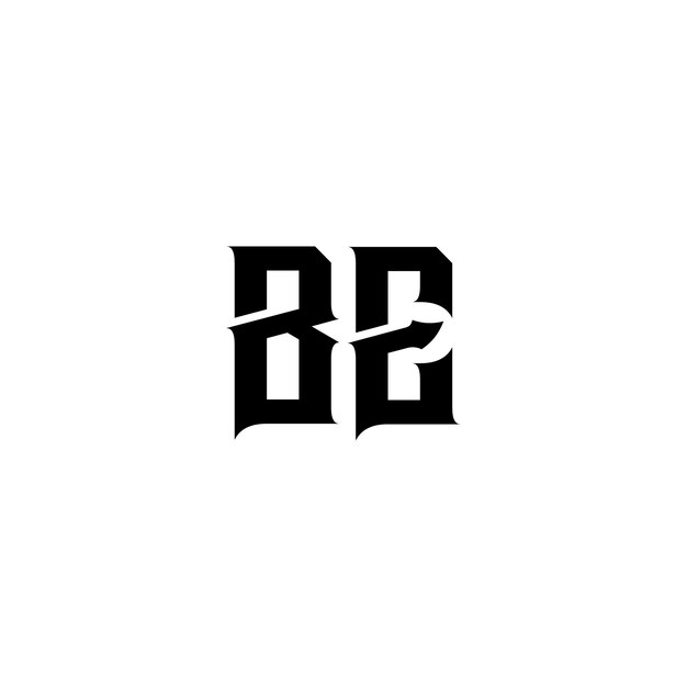 Vector be monogram logo design letter text name symbol monochrome logotype alphabet character simple logo