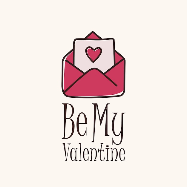 Be my valentine concept card design for valentines day banner