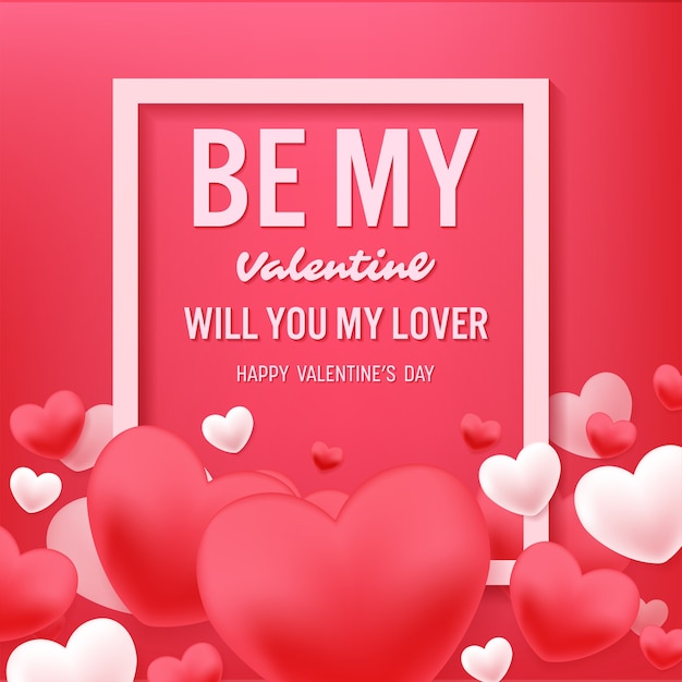 Be my valentine vector design