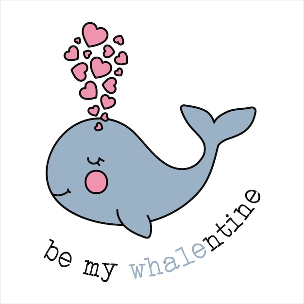 Vector be my whalentine