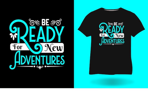 새로운 모험 공예 티셔츠 디자인을 위한 준비