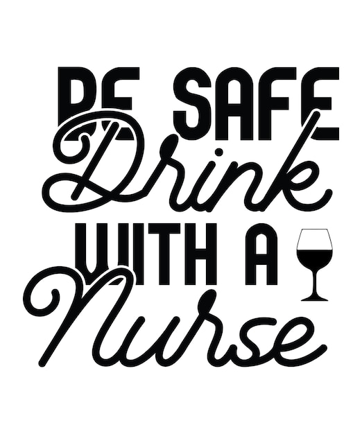 Vettore bevi al sicuro con un'infermiera