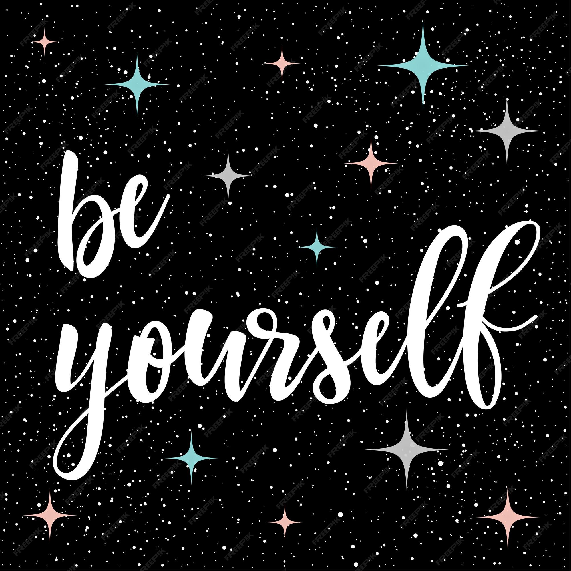 Do it for yourself - isolated handwritten lettering. Vector poster