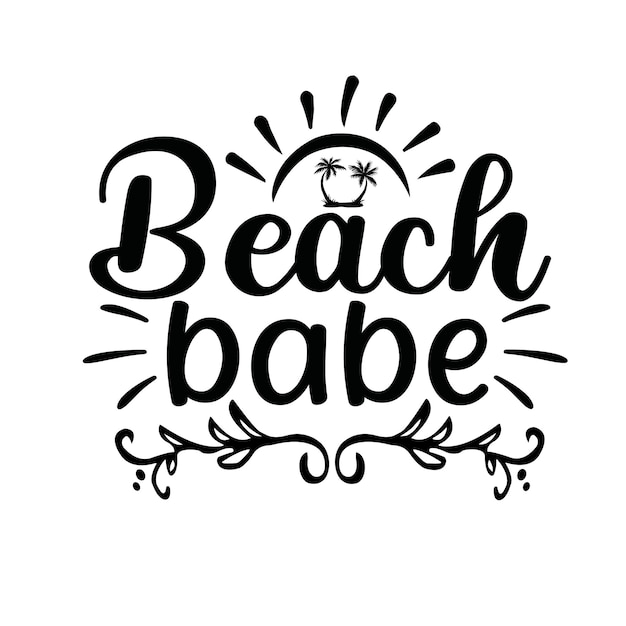 Beach babe t-shirt ontwerp