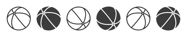 Beach ball icons Balls icon set Vector illustration