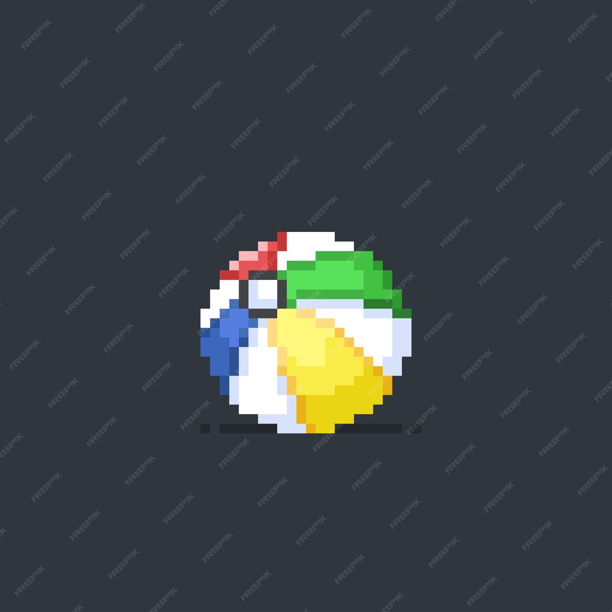 pokeball  Pixel art pokemon, Pixel art, Easy pixel art