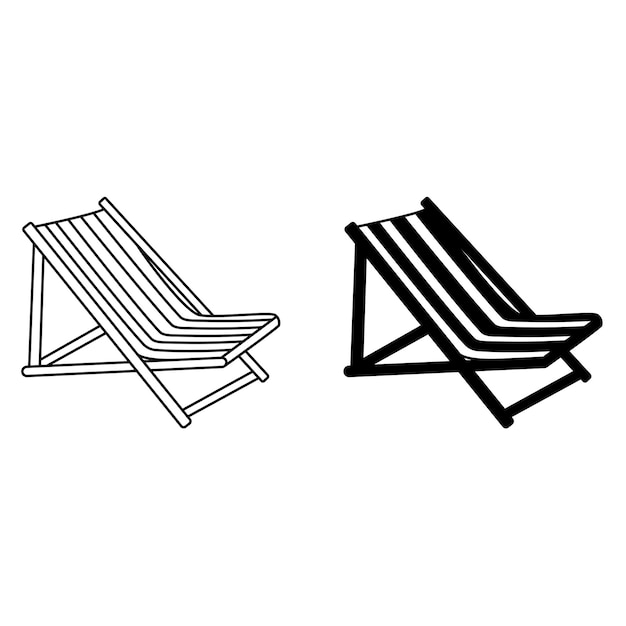 Beach chair icons