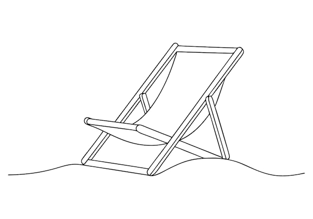 beach chair on the sand ready for relaxation